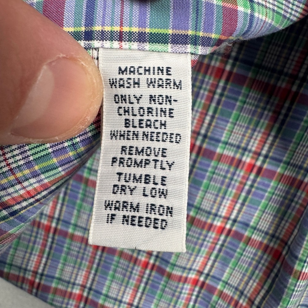 Ralph Lauren Mens XL Classic Fit Plaid Button Down Shirt Multi Color Red Pony - Picture 4 of 9